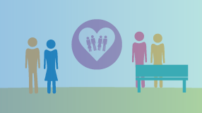 People and bench image